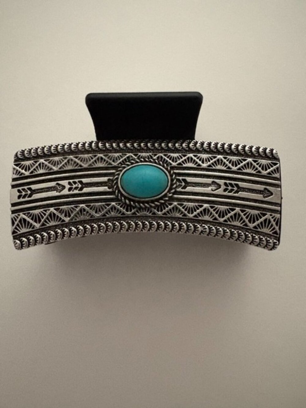 Western Turquoise Concho Hair Claw Clip/Silver Tone NWT